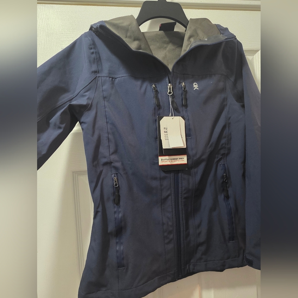 Little Donkey Andy Women's Navy Outdoor Jacket. XS. NEW - Picture 7 of 16